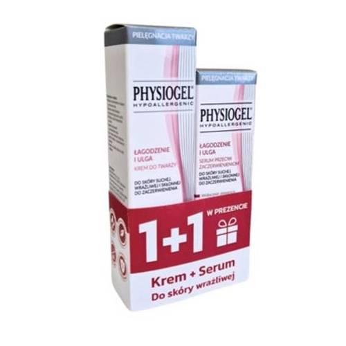 Miniaturka artykułu - Physiogel Łagodzenie i ulga Zestaw: Krem do twarzy do skóry suchej, 40 ml + Serum przeciw zaczerwienieniom, 30 ml