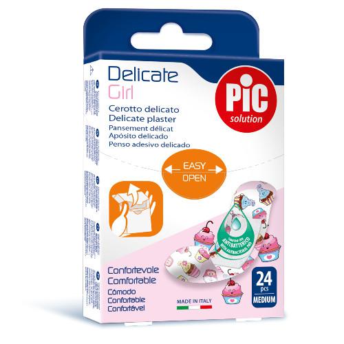 Miniaturka artykułu - PIC Delicate Girl Plaster antybakteryjny, 24 szt.