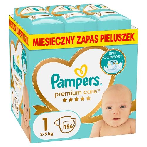 Miniaturka artykułu - Pampers Premium Care 1 Pieluszki 2-5 kg, 156 szt.