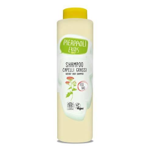 Miniaturka artykułu - Pierpaoli Ekos Personal Care Szampon do włos&oacute;w tłustych z ekstraktem z organicznego krwawnika, 500 ml