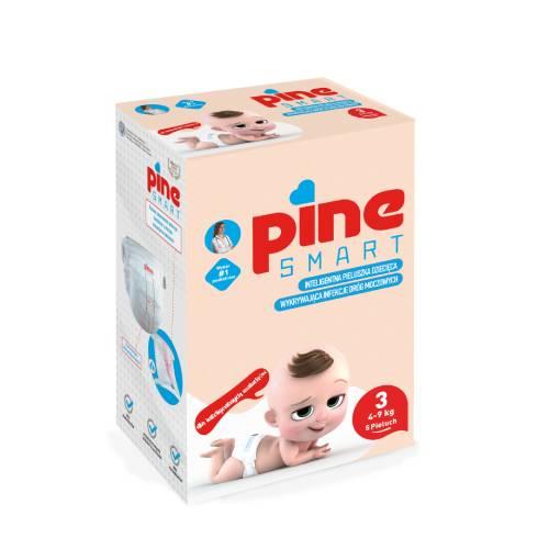 Miniaturka artykułu - Pine Smart Pieluchy umożliwiające wykrycie infekcji dróg moczowych rozmiar 3 midi, 4-9 kg, 5 szt.