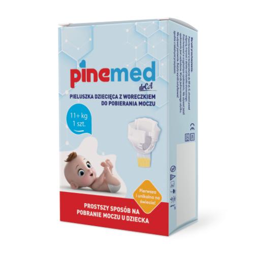 Miniaturka artykułu - PINEMED Pieluszka dziecięca z woreczkiem do pobierania moczu 11+ kg, 1szt.