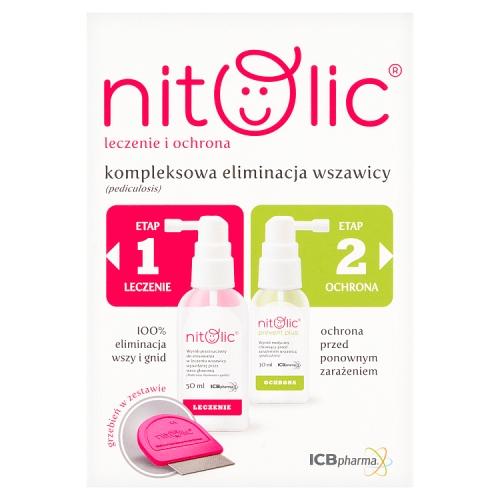Miniaturka artykułu - Pipi Nitolic Zestaw leczenie i ochrona przed wszawicą, 50ml+30ml