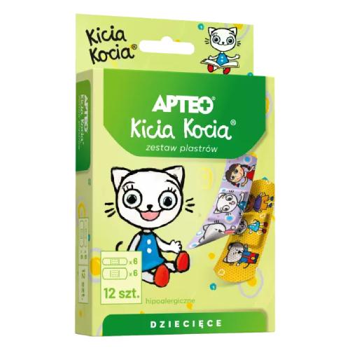 Miniaturka artykułu - APTEO Kicia Kocia Zestaw plastr&oacute;w dla dzieci, 12 szt.
