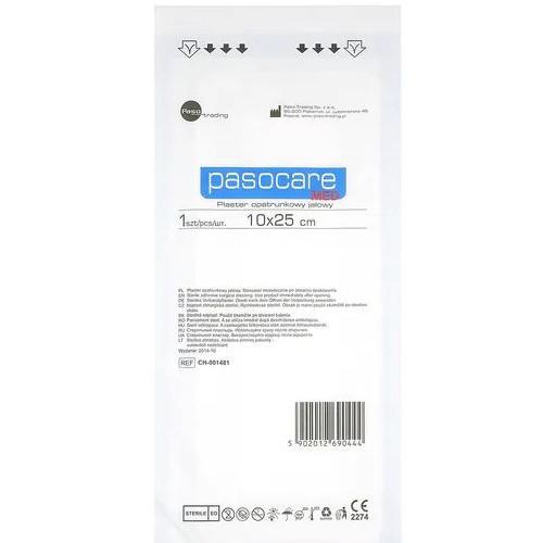Miniaturka artykułu - Pasocare Med Plaster opatrunkowy jałowy 10cmx25cm, 1szt.