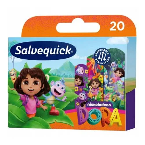 Miniaturka artykułu - SALVEQUICK Plastry opatrunkowe dla dzieci Dora, 20 szt.