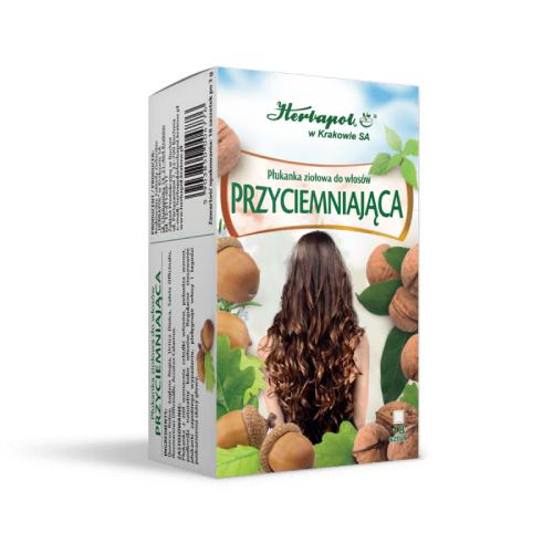 Miniaturka artykułu - Płukanka ziołowa do włos&oacute;w przyciemniająca, 18 x 3 g