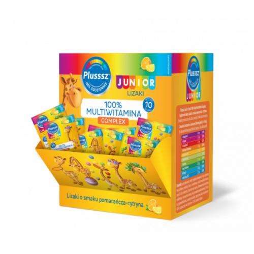 Miniaturka artykułu - PLUSSSZ Junior multiwitamina, 50 lizak&oacute;w