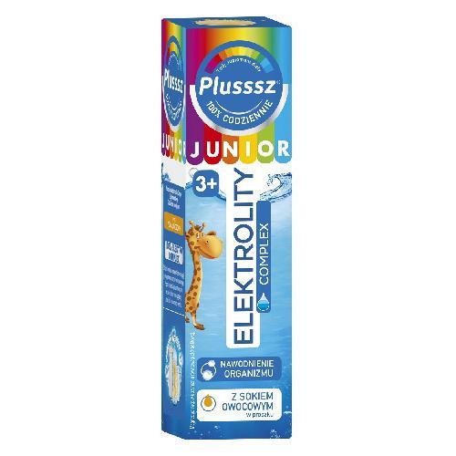 Miniaturka artykułu - Plusssz Junior Elektrolity Complex, 20 tab. musujących BRAK TEKTUROWEGO OPAKOWANIA