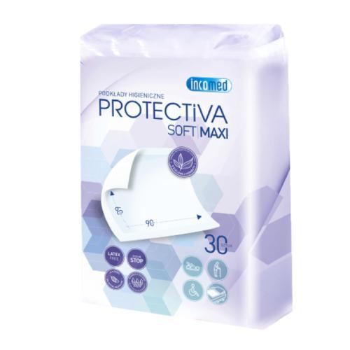 Miniaturka artykułu - Podkłady higieniczne PROTECTIVA SOFT MAXI 60x90 cm, 30szt. USZKODZ. FOLIOWE OPAKOWANIE 
