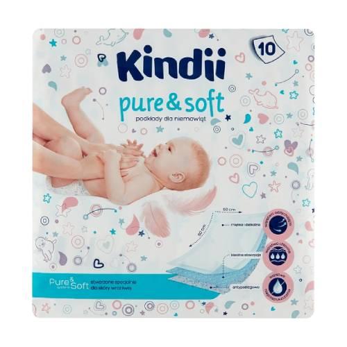 Miniaturka artykułu - Podkłady jednorazowe Kindii Pure& Soft, 60x60 cm - 10szt