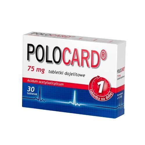 Polocard 75 mg, 30 tabletek dojelitowych USZKODZONE TEKTUROWE OPAKOWANIE