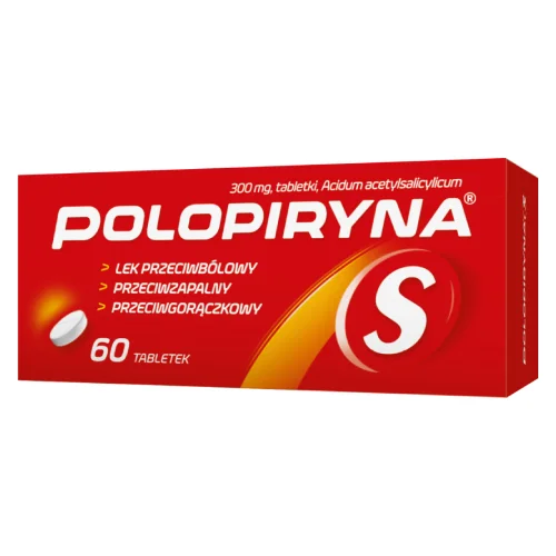 Miniaturka artykułu - Polopiryna S 300 mg, 60 tabletek