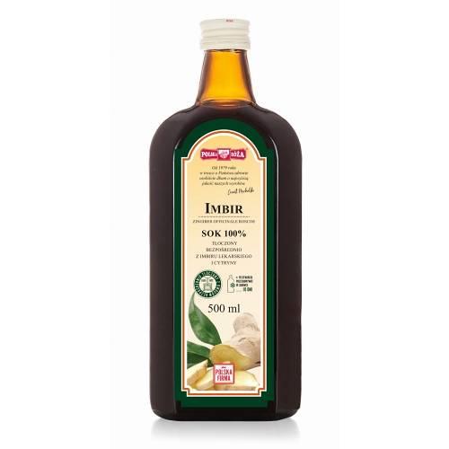 Miniaturka artykułu - POLSKA RÓŻA Sok Imbir 100% z cytryną, 500 ml