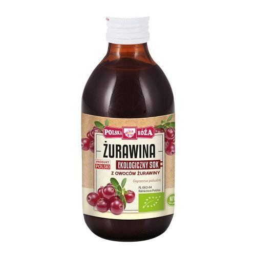 Miniaturka artykułu - POLSKA RÓŻA Sok z Żurawiny 100 % ekologiczny, 250 ml