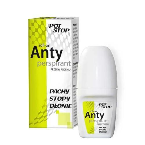 Miniaturka artykułu - POT STOP roll-on Antyperspirant przeciw poceniu, 60ml USZKODZONE TEKTUROWE OPAKOWANIE