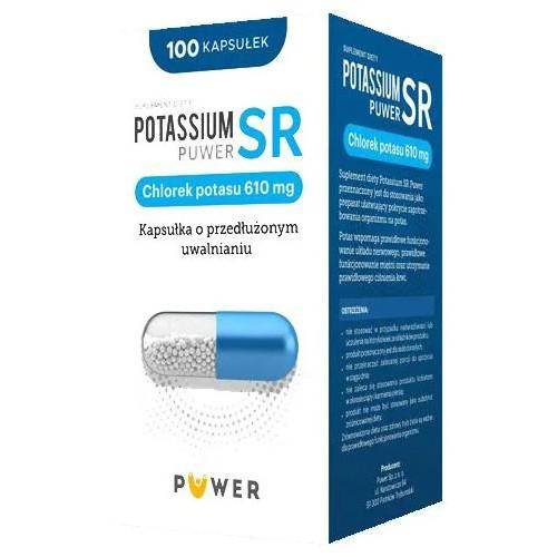 Potassium SR Puwer, chlorek potasu 610mg, 100 kapsułek