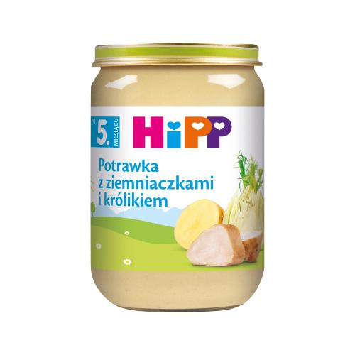 Miniaturka artykułu - HiPP Potrawka z ziemniaczkami i kr&oacute;likiem po 5. miesiącu, 190 g