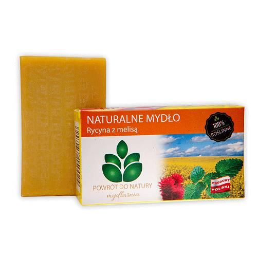 Miniaturka artykułu - Powr&oacute;t Do Natury Mydło 100% roślinne rycyna + melisa, 100 g