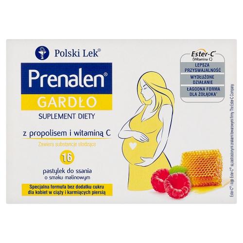 Miniaturka artykułu - Prenalen Gardło smak malinowy, 16 past. do ssania
