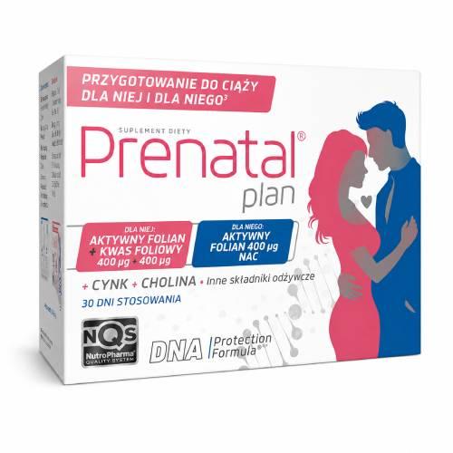 Miniaturka artykułu - Prenatal Plan Prenatal Primo, 30 kaps. + Nucleox Primo, 30 kaps. - przygotowanie do ciąży dla niej i dla niego