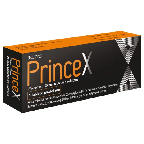 Miniaturka artykułu - Princex 25 mg, 4 tabletki powlekane