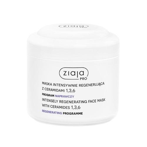Miniaturka artykułu - Ziaja PRO Intensywnie regenerująca maska do twarzy z ceramidami 1,3,6, 200 ml