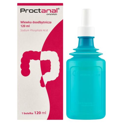 Miniaturka artykułu - Proctanal Enema wlewka doodbytnicza- 120 ml (butelka) USZKODZONE / BRAK OPAKOWANIA
