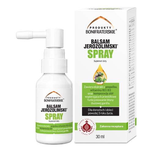 Miniaturka artykułu - Produkty Bonifraterskie Balsam Jerozolimski Spray, 30ml
