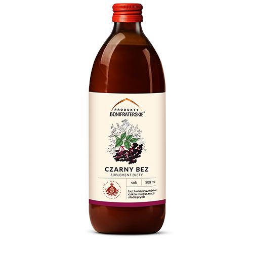 Miniaturka artykułu - Produkty Bonifraterskie Sok z czarnego bzu, 500ml 