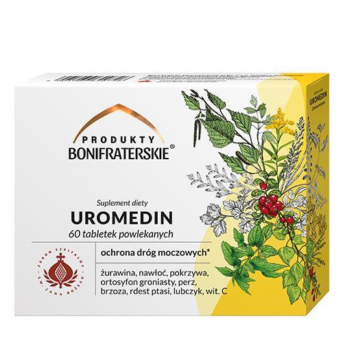 Miniaturka artykułu - Produkty Bonifraterskie Uromedin, 60tabl. USZKODZONE BRAK OPAKOWANIA TEKTUROWEGO
