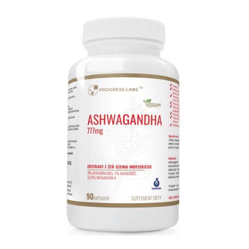 Miniaturka artykułu - Progress Labs Ashwagandha Extract 777mg, 90 kaps.