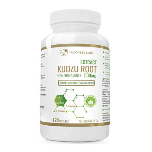Miniaturka artykułu - Progress Labs Kudzu Root ekstrakt 500 mg, 120 kaps.