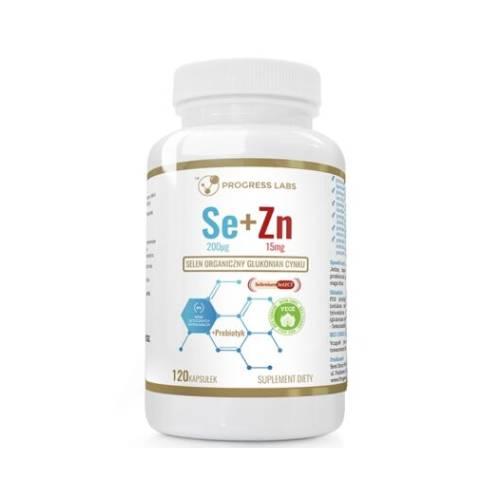 Miniaturka artykułu - Progress Labs Selen Organiczny 200 mcg + Cynk 15 mg, 120 kaps.