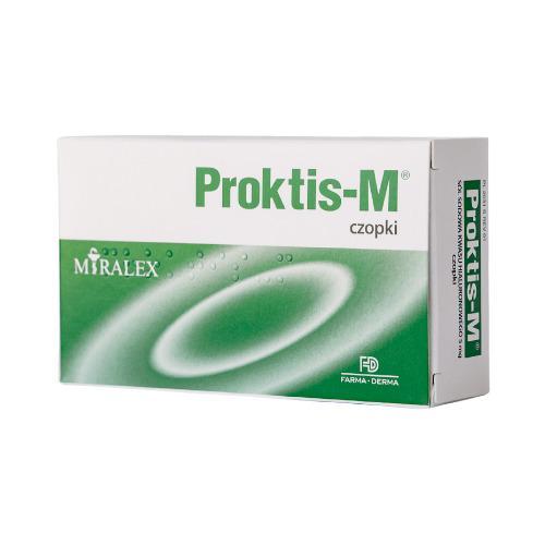 Miniaturka artykułu - PROKTIS-M czopki doodbytnicze, 10 czopk&oacute;w USZKODZONE TEKTUROWE OPAKOWANIE