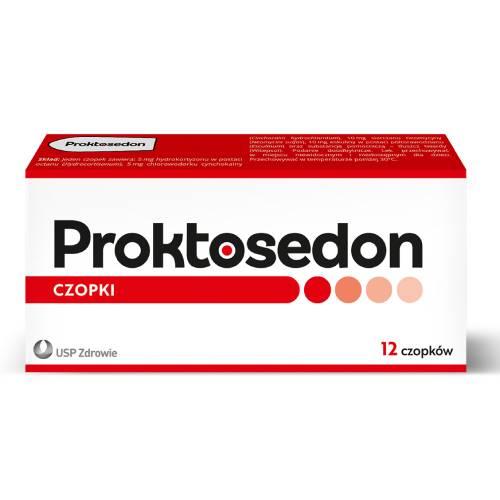 Miniaturka artykułu - Proktosedon, 12 czopk&oacute;w - lek na hemoroidy