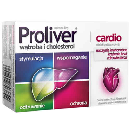 Miniaturka artykułu - Proliver Cardio, 30 tabletek KR&Oacute;TKA DATA 31.07.2026