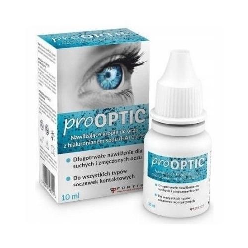 Miniaturka artykułu - ProOPTIC krople do oczu nawilżające 0,4% HA, 10 ml
