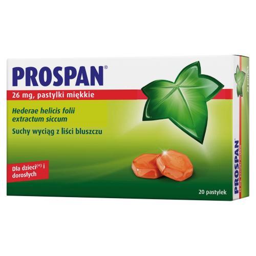 Miniaturka artykułu - Prospan 26mg - 20 pastylek KR&Oacute;TKA DATA 31.10.2026