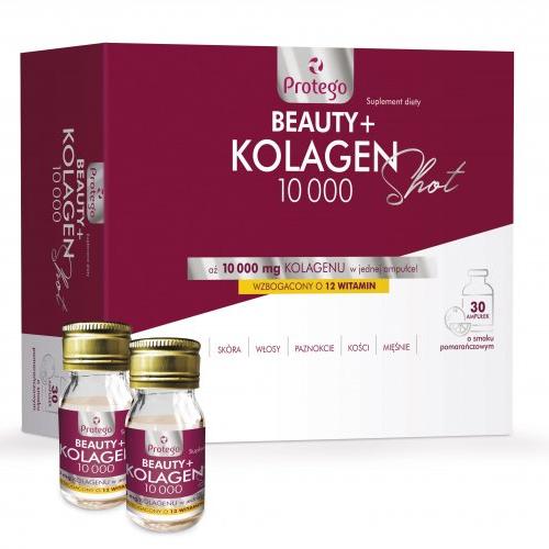 Miniaturka artykułu - Protego Beauty+ Kolagen 10000 Shot, 30 amp.