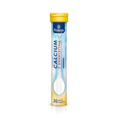 Miniaturka artykułu - Protego Calcium z kwercetyną tabletki musujące bezsmakowe, 20 szt.