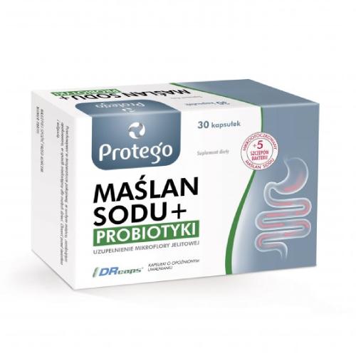 Miniaturka artykułu - Protego Maślan sodu + probiotyki, 30 kaps.
