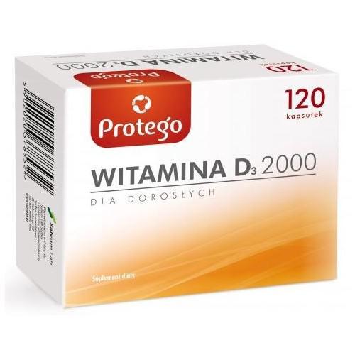 Miniaturka artykułu - PROTEGO WITAMINA D3 2000, 120kaps. USZKODZONE /BRAK TEKTUROWEGO OPAKOWANIA