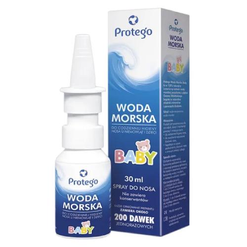 Miniaturka artykułu - Protego Woda Morska Baby spray do nosa, 30ml