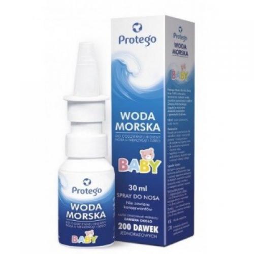 Miniaturka artykułu - Protego Woda Morska Baby spray do nosa, 30ml BRAK OPAKOWANIA TEKTUROWEGO