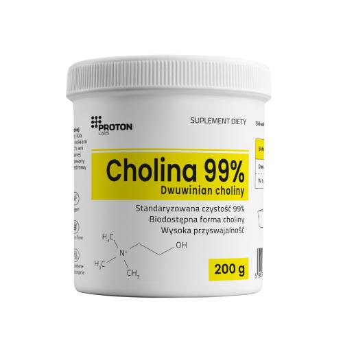 Miniaturka artykułu - Proton Labs Cholina 99% Dwuwinian choliny, 200 g