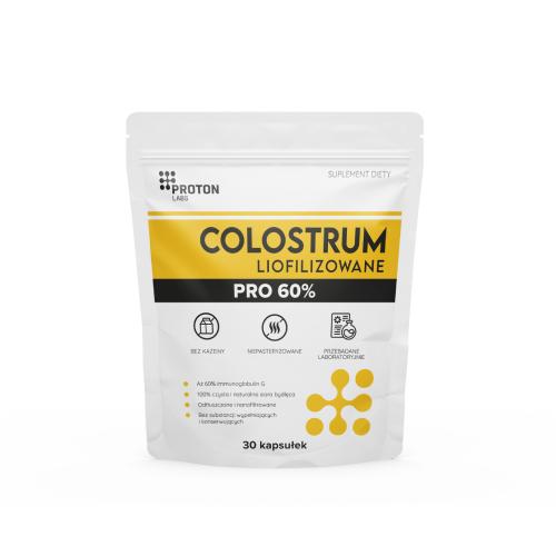 Miniaturka artykułu - Proton Labs Colostrum Liofilizowane PRO 60%, 30 kaps.