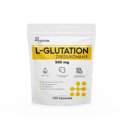 Miniaturka artykułu - Proton Labs L-Glutation zredukowany 500 mg, 100 kaps.