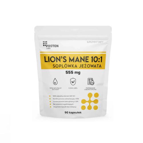 Miniaturka artykułu - Proton Labs Lion's Mane 555 mg Sopl&oacute;wka jeżowata 10:1, 90 kaps.