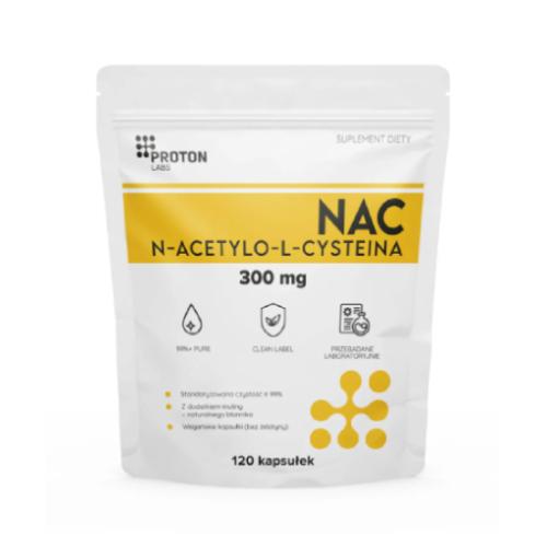 Miniaturka artykułu - Proton Labs NAC N-acetylo-L-cysteina 300 mg, 120 kaps.